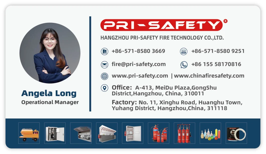 Pri-Safety 90kg Pipe Network FM200 Fire Suppression System From Manufacturer
